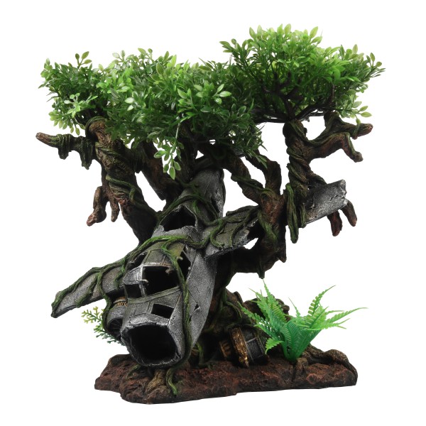 Flugzeugwrack Baum Mehrfarbig, 26x24x27,5CM